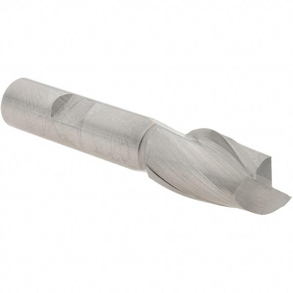 Value Collection - 5/8", 1-1/8" LOC, 1/2" Shank Diam, 3-1/8" OAL, 2 Flute, High Speed Steel Square End Mill - Single End, Uncoated, Spiral Flute, 30° Helix, Centercutting, Right Hand Cut, Right Hand Flute - Americas Industrial Supply