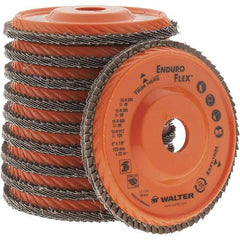 Value Collection - 40 Grit, 5" Disc Diam, 7/8" Center Hole, Type 28 Ceramic Flap Disc - 12,200 Max RPM, Coated - Americas Industrial Supply