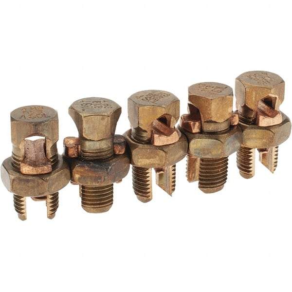 Value Collection - 8 to 4 AWG, Bronze Alloy, Split Bolt Connector - 17/32" Head Width - Americas Industrial Supply