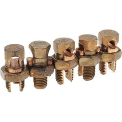 Value Collection - 8 to 4 AWG, Bronze Alloy, Split Bolt Connector - 17/32" Head Width - Americas Industrial Supply