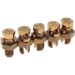 Value Collection - 10 to 6 AWG, Bronze Alloy, Split Bolt Connector - 15/32" Head Width - Americas Industrial Supply