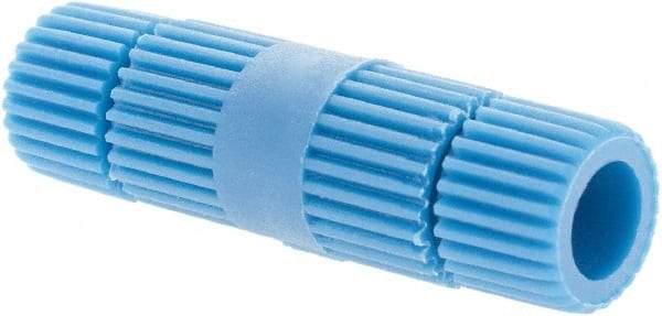 Value Collection - 16 to 14 AWG Compatible, Nylon Fully Insulated, Crimp-On Butt Splice Terminal - 2 Wire Entries, Brass Contacts, Blue - Americas Industrial Supply