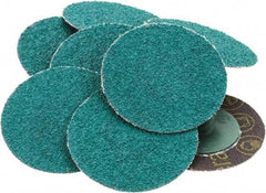 Value Collection - 2" Disc Diam, 50 Grit, Aluminum Oxide Quick Change Disc - Type R Attaching System, Coated, Green, Coarse Grade, 25,000 RPM, 264F Series - Americas Industrial Supply