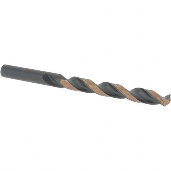 Value Collection - 11/32" 135° High Speed Steel Jobber Drill - Oxide/Gold Finish, Right Hand Cut, Spiral Flute, Straight Shank, 4-3/4" OAL, Split Point - Americas Industrial Supply