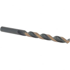 Value Collection - 11/32" 135° High Speed Steel Jobber Drill - Oxide/Gold Finish, Right Hand Cut, Spiral Flute, Straight Shank, 4-3/4" OAL, Split Point - Americas Industrial Supply