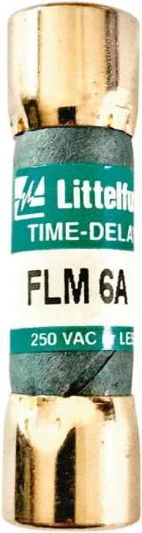 Value Collection - 250 VAC, 6 Amp, Time Delay Plug Fuse - 1-1/2" OAL, 10 at AC kA Rating, 13/32" Diam - Americas Industrial Supply