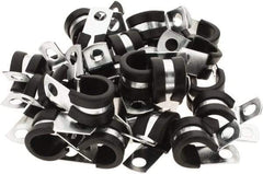 Value Collection - 1/2" Bundle Diam, 1/4" Hole, Steel Clamp - 1/2" Wide, Black - Americas Industrial Supply