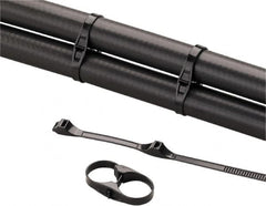 Value Collection - 11" Long Black Nylon Standard Cable Tie - 100 Lb Tensile Strength, 1/2" Thick - Americas Industrial Supply
