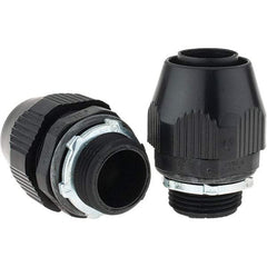 Value Collection - 1" Trade, Plastic Threaded Straight Liquidtight Conduit Connector - Americas Industrial Supply