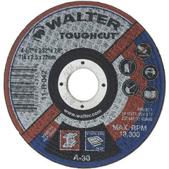 Value Collection - 4-1/2" 30 Grit Aluminum Oxide Cutoff Wheel - 3/32" Thick, 7/8" Arbor, 13,300 Max RPM - Americas Industrial Supply