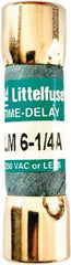 Value Collection - 250 VAC, 6.25 Amp, Time Delay Plug Fuse - 1-1/2" OAL, 10 at AC kA Rating, 13/32" Diam - Americas Industrial Supply