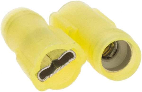 Value Collection - 12 to 10 AWG, Nylon, Fully Insulated, Female Wire Disconnect - 1/4" Wide Tab, Yellow - Americas Industrial Supply