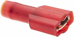 Value Collection - 22 to 18 AWG, Nylon, Fully Insulated, Female Wire Disconnect - 1/4" Wide Tab, Red - Americas Industrial Supply