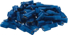 Value Collection - 16 to 14 AWG, Nylon, Fully Insulated, Female Wire Disconnect - 1/4" Wide Tab, Blue, CSA Certified, UL Listed - Americas Industrial Supply