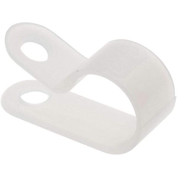 Value Collection - 3/8" Bundle Diam, 0.167" Hole, Nylon Clamp - White - Americas Industrial Supply