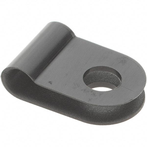 Value Collection - 1/8" Bundle Diam, 0.167" Hole, Nylon Clamp - Black - Americas Industrial Supply