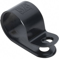 Value Collection - 5/8" Bundle Diam, #10 Hole, Nylon Clamp - Black - Americas Industrial Supply