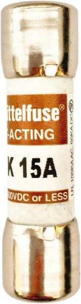 Value Collection - 600 VAC, 15 Amp, Fast-Acting Semiconductor/High Speed Fuse - 1-1/2" OAL, 100 at AC kA Rating, 13/32" Diam - Americas Industrial Supply