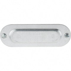 Value Collection - 3/4" Trade, Aluminum Conduit Body Cover Plate - Use with Conduit & Conduit Fittings, Service Entrance Connectors - Americas Industrial Supply