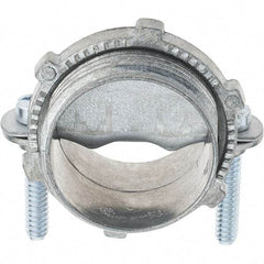 Value Collection - 1" Trade, Die Cast Zinc Squeeze Clamp Straight Conduit Connector - Americas Industrial Supply