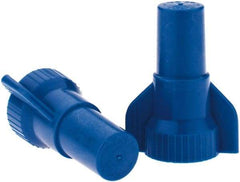 Value Collection - 16 to 14 AWG, 300 & 600 Volt, Wing Twist on Wire Connector - Blue, 221°F - Americas Industrial Supply