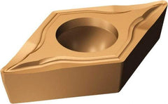 Sandvik Coromant - DCMT32.52 UM Grade 1115 Carbide Turning Insert - TiAlN/AlCr2O3 Finish, 55° Diamond, 3/8" Inscr Circle, 5/32" Thick, 1/32" Corner Radius - Americas Industrial Supply