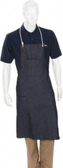 PIP - 28 x 38" General Purpose Bib Apron - Denim, Blue - Americas Industrial Supply