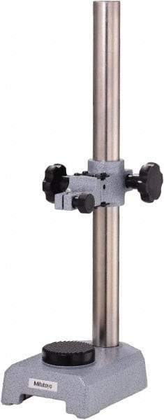 Mitutoyo - Hardened Steel, Rectangular Base, Stand - 430mm High, 168mm Base Length x 45mm Base Height, Includes Holder - Americas Industrial Supply