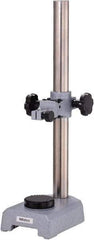 Mitutoyo - Hardened Steel, Rectangular Base, Stand - 430mm High, 168mm Base Length x 45mm Base Height, Includes Holder - Americas Industrial Supply