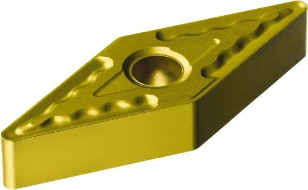 Sandvik Coromant - VNMG332 QM Grade 2025 Carbide Turning Insert - TiCN/AI2O3/TiN Finish, 35° Diamond, 3/8" Inscr Circle, 3/16" Thick, 1/32" Corner Radius - Americas Industrial Supply