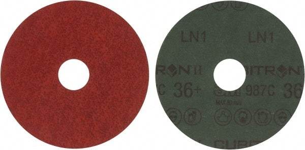 3M - 4-1/2" Diam 7/8" Hole 36+ Grit Fiber Disc - Very Coarse Grade, Ceramic, 13,300 Max RPM, Series 987C - Americas Industrial Supply