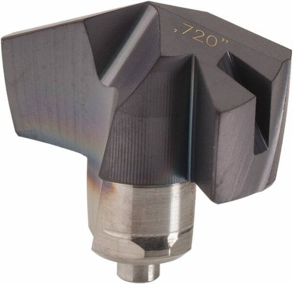 Iscar - Series ICM, 0.72" Diam Grade IC908 140° Replaceable Drill Tip - Carbide, TiAlN Finish, 18 Seat Size, Through Coolant - Americas Industrial Supply