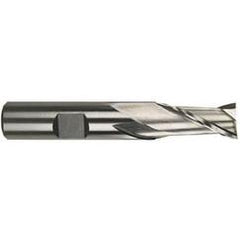 1/2 Dia. x 3 Overall Length 2-Flute Square End M-42 Cobalt SE End Mill-Round Shank-Center Cut-Uncoated - Americas Industrial Supply