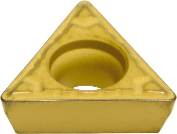 Sumitomo - TPMT221 ELU Grade AC700G Carbide Turning Insert - TiC Finish, 60° Triangle, 1/4" Inscr Circle, 1/8" Thick, 1/64" Corner Radius - Americas Industrial Supply