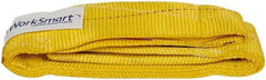 Value Collection - 3' Long x 3" Wide, 8,600 Lb Vertical Capacity, 2 Ply, Polyester Web Sling - 6,900 Lb Choker Capacity, with Eye & Eye (Flat) - Americas Industrial Supply