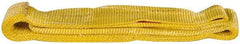 Value Collection - 4' Long x 3" Wide, 8,600 Lb Vertical Capacity, 2 Ply, Polyester Web Sling - 6,900 Lb Choker Capacity, with Eye & Eye (Flat) - Americas Industrial Supply