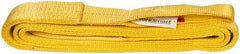 Value Collection - 12' Long x 3" Wide, 8,600 Lb Vertical Capacity, 2 Ply, Polyester Web Sling - 6,900 Lb Choker Capacity, with Eye & Eye (Flat) - Americas Industrial Supply