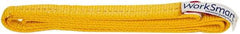 Value Collection - 3' Long x 1" Wide, 3,200 Lb Vertical Capacity, 1 Ply, Polyester Web Sling - 2,500 Lb Choker Capacity, with Endless Sling - Americas Industrial Supply