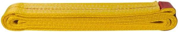 Value Collection - 6' Long x 2" Wide, 6,400 Lb Vertical Capacity, 1 Ply, Polyester Web Sling - 5,000 Lb Choker Capacity, with Endless Sling - Americas Industrial Supply