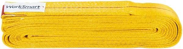 Value Collection - 16' Long x 2" Wide, 6,400 Lb Vertical Capacity, 1 Ply, Polyester Web Sling - 5,000 Lb Choker Capacity, with Endless Sling - Americas Industrial Supply