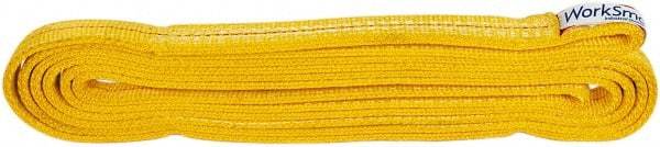 Value Collection - 10' Long x 1" Wide, 6,200 Lb Vertical Capacity, 2 Ply, Polyester Web Sling - 4,900 Lb Choker Capacity, with Endless Sling - Americas Industrial Supply