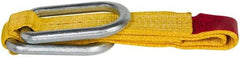 Value Collection - 4' Long x 2" Wide, 3,200 Lb Vertical Capacity, 1 Ply, Polyester Web Sling - 2,500 Lb Choker Capacity, with Hardware (Unilink) - Americas Industrial Supply