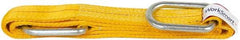 Value Collection - 8' Long x 2" Wide, 6,400 Lb Vertical Capacity, 2 Ply, Polyester Web Sling - 5,000 Lb Choker Capacity, with Hardware (Unilink) - Americas Industrial Supply
