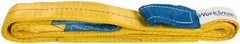 Value Collection - 6' Long x 4" Wide, 11,500 Lb Vertical Capacity, 2 Ply, Polyester Web Sling - 9,200 Lb Choker Capacity, with Eye & Eye (Flat) - Americas Industrial Supply