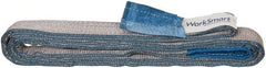 Value Collection - 10' Long x 2" Wide, 6,400 Lb Vertical Capacity, 2 Ply, Polyester Web Sling - 5,000 Lb Choker Capacity, Silver (Color), with Eye & Eye (Flat) - Americas Industrial Supply