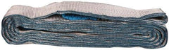 Value Collection - 20' Long x 4" Wide, 11,500 Lb Vertical Capacity, 2 Ply, Polyester Web Sling - 9,200 Lb Choker Capacity, Silver (Color), with Eye & Eye (Flat) - Americas Industrial Supply