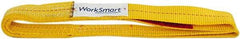 Value Collection - 3' Long x 2" Wide, 4,800 Lb Vertical Capacity, 2 Ply, Nylon Web Sling - 3,800 Lb Choker Capacity, with Eye & Eye (Flat) - Americas Industrial Supply