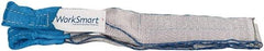 Value Collection - 4' Long x 3" Wide, 4,800 Lb Vertical Capacity, 1 Ply, Polyester Web Sling - 3,800 Lb Choker Capacity, with Eye & Eye (Twisted) - Americas Industrial Supply