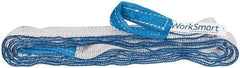 Value Collection - 10' Long x 1" Wide, 3,200 Lb Vertical Capacity, 2 Ply, Polyester Web Sling - 2,500 Lb Choker Capacity, with Eye & Eye (Twisted) - Americas Industrial Supply