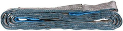 Value Collection - 16' Long x 2" Wide, 6,400 Lb Vertical Capacity, 2 Ply, Polyester Web Sling - 5,000 Lb Choker Capacity, with Eye & Eye (Twisted) - Americas Industrial Supply